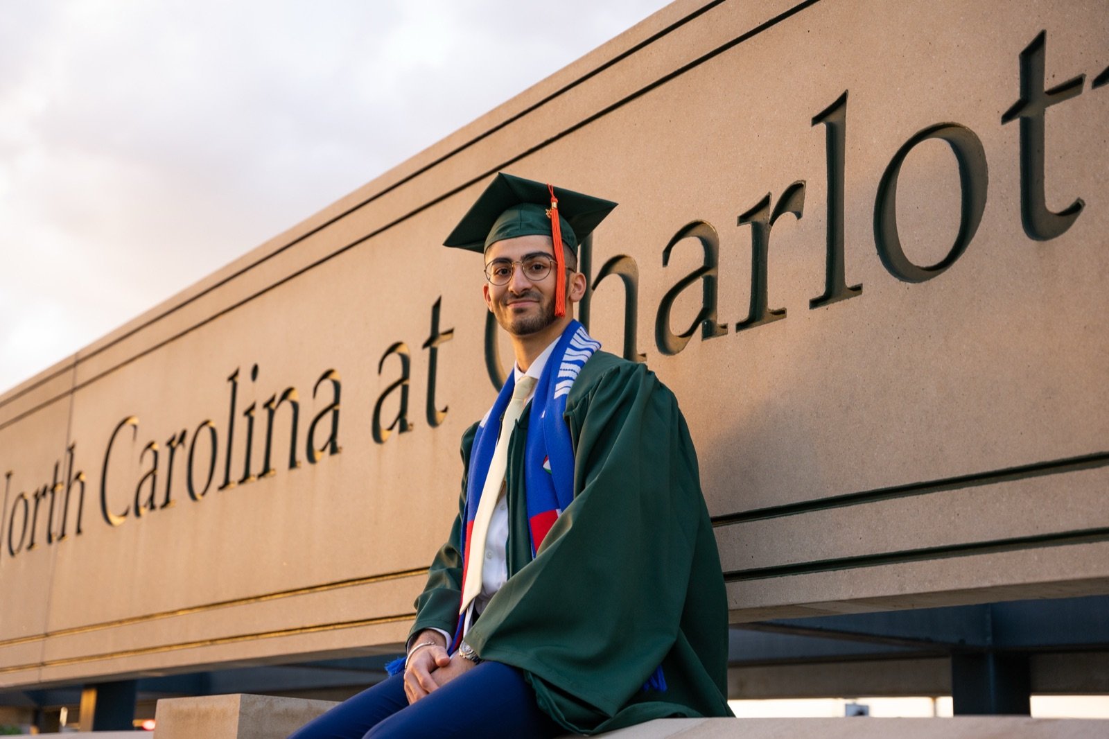 Hameed Hasawi at graduation, UNC Charlotte